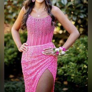 Ashley Lauren Pink Prom Dress 0